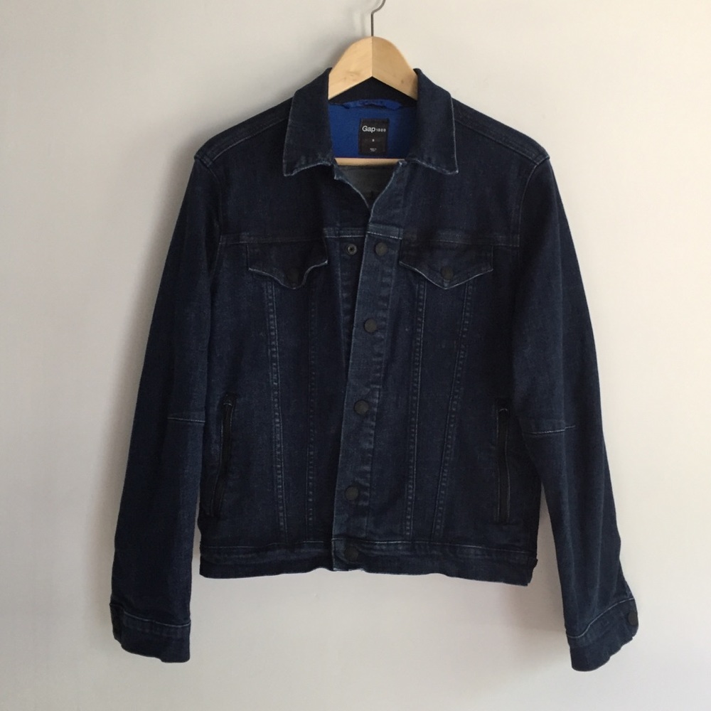 Gap Jean Jacket Dark Navy Blue Denim